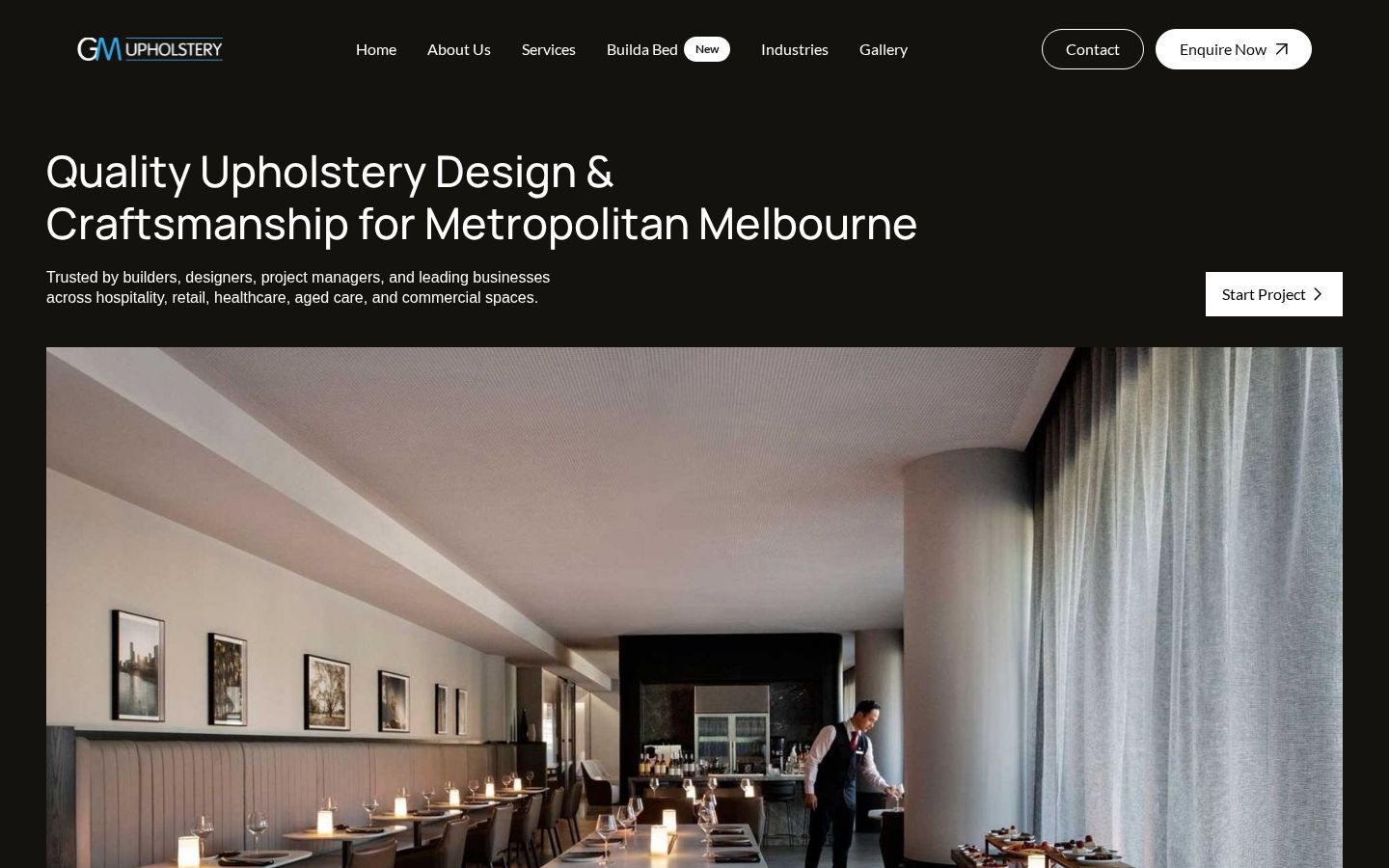 Sito web realizzato per GM Upholstery