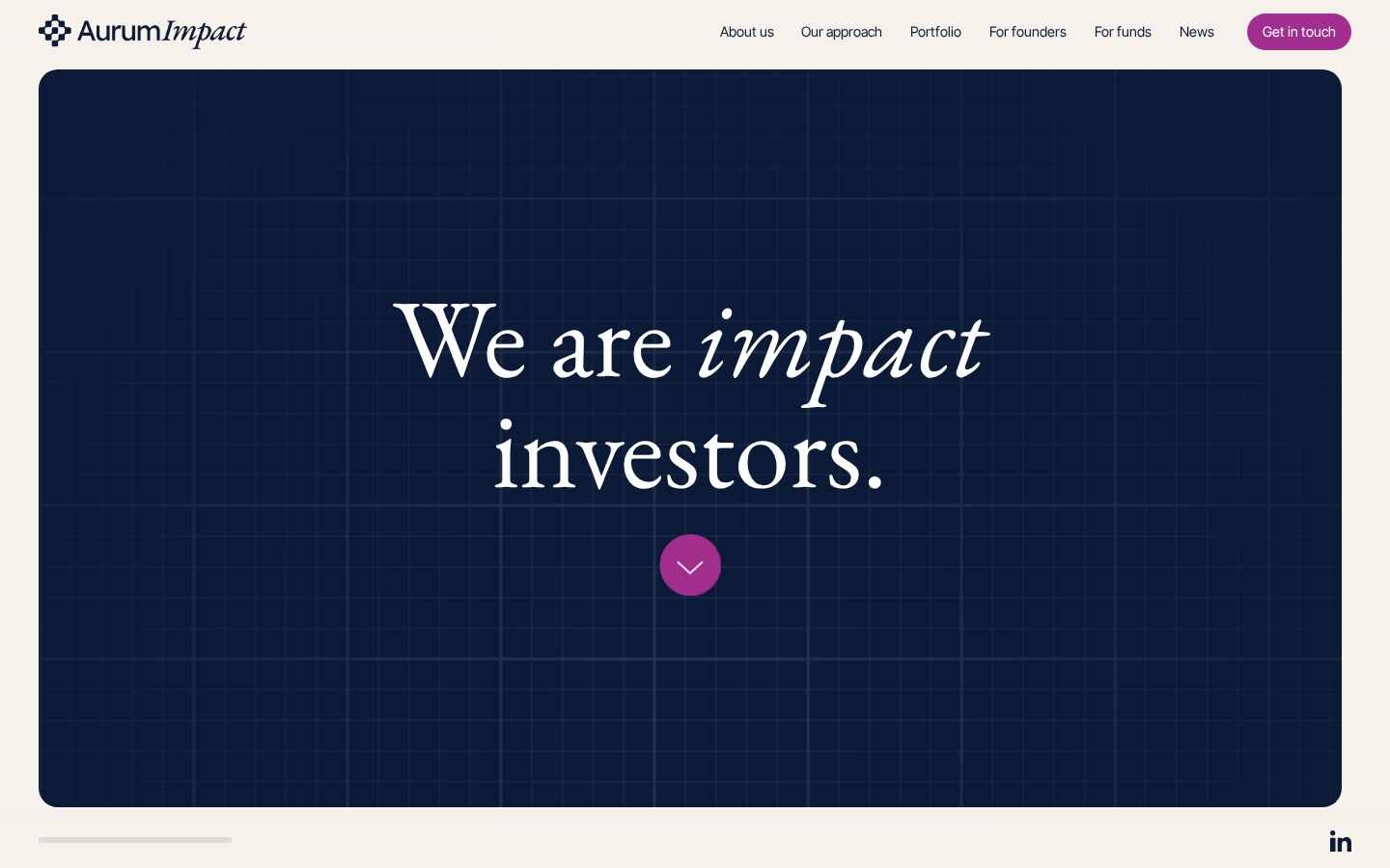 Sito web realizzato per Aurum Impact